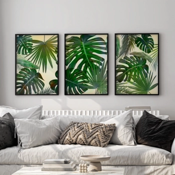 Quadro Decorativo Folhagens Verde