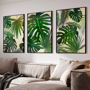 Quadro Decorativo Folhagens Verde