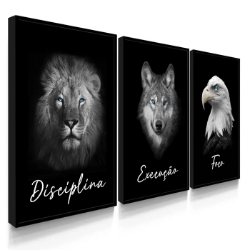 Quadro Decorativo Disciplina Dark