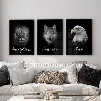 Quadro Decorativo Disciplina Dark