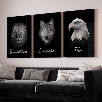 Quadro Decorativo Disciplina Dark