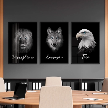 Quadro Decorativo Disciplina Dark