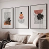 Quadro Decorativo Boho Laranja Folhas