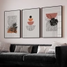 Quadro Decorativo Boho Laranja Folhas