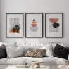 Quadro Decorativo Boho Laranja Folhas