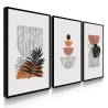 Quadro Decorativo Boho Laranja Folhas