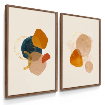 Quadro Decorativo Duo Formas Abstratas