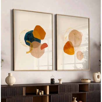 Quadro Decorativo Duo Formas Abstratas