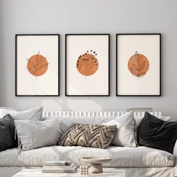 Quadro Decorativo Boho Formas Botânicas