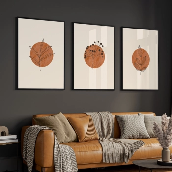 Quadro Decorativo Boho Formas Botânicas