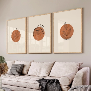 Quadro Decorativo Boho Formas Botânicas