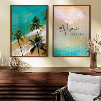 Quadro Decorativo Duo Praia Alma Livre