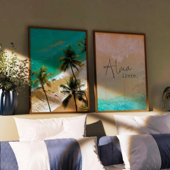 Quadro Decorativo Duo Praia Alma Livre