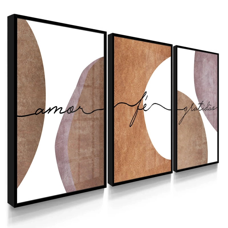 Quadro Decorativo Amor Fé Gratidão Quadro Decorativo Amor Fé Gratidão