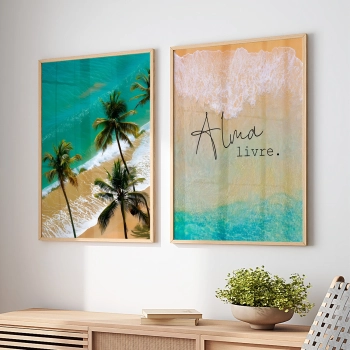 Quadro Decorativo Duo Praia Alma Livre