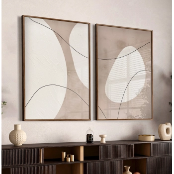 Quadro Decorativo Duo Abstrato Claro