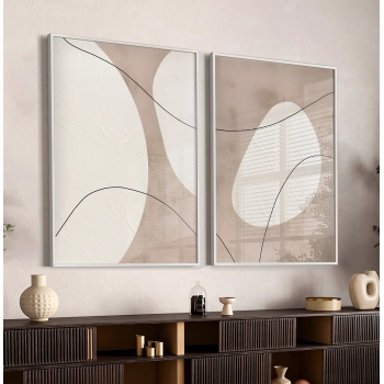 Quadro Decorativo Duo Abstrato Claro