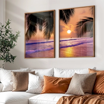 Quadro Decorativo Duo Praia Roxa