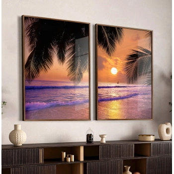 Quadro Decorativo Duo Praia Roxa