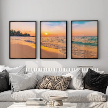 Quadro Decorativo Duo Praia Dramatic Sunset