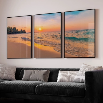 Quadro Decorativo Duo Praia Dramatic Sunset