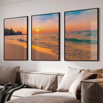 Quadro Decorativo Duo Praia Dramatic Sunset
