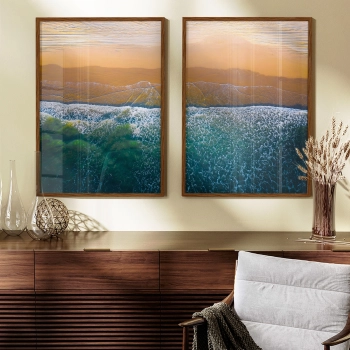 Quadro Decorativo Duo Praia Beira Mar