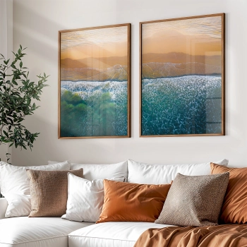 Quadro Decorativo Duo Praia Beira Mar