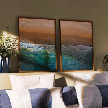 Quadro Decorativo Duo Praia Beira Mar