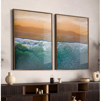 Quadro Decorativo Duo Praia Beira Mar