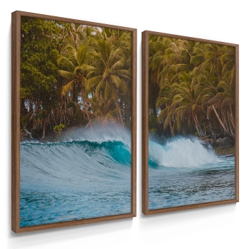 Quadro Decorativo Duo Praia Onda Tropical