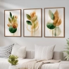 Quadro Decorativo Floral Abstrato Trio
