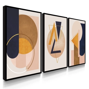 Quadro Decorativo Geométrico Tons Terrosos