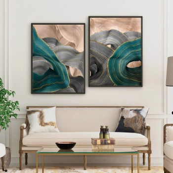 Quadro Decorativo Duo Esmeralda