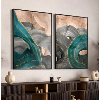 Quadro Decorativo Duo Esmeralda
