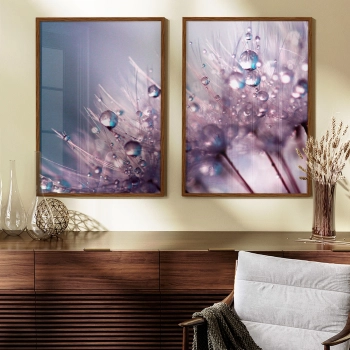 Quadro Decorativo Duo Dente de Leão Rosé