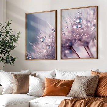 Quadro Decorativo Duo Dente de Leão Rosé