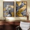 Quadro Decorativo Duo Mulher e Flores Cinza