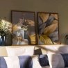 Quadro Decorativo Duo Mulher e Flores Cinza