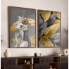 Quadro Decorativo Duo Mulher e Flores Cinza