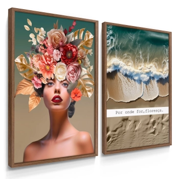 Quadro Decorativo Duo Mulher Florescer