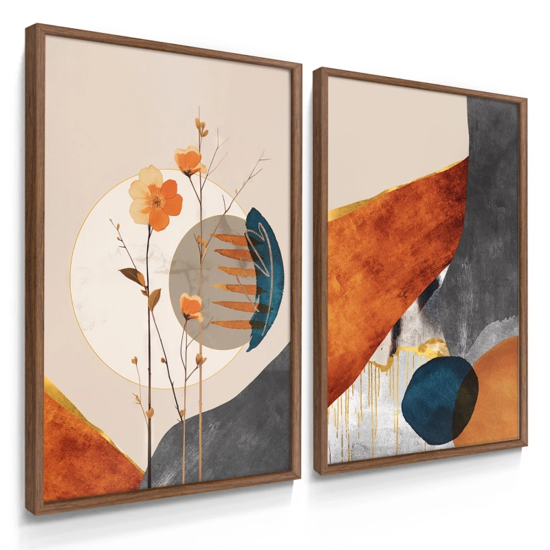 Quadro Decorativo Duo Boho Flor da Terra Quadro Decorativo Duo Boho Flor da Terra