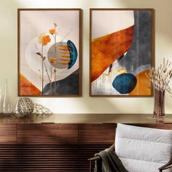 Quadro Decorativo Duo Boho Flor da Terra