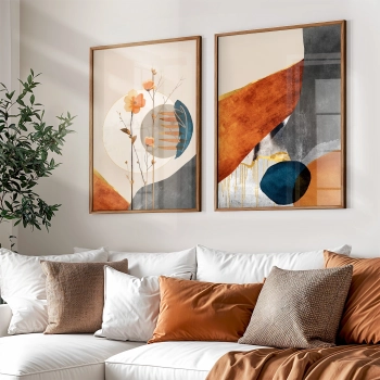 Quadro Decorativo Duo Boho Flor da Terra