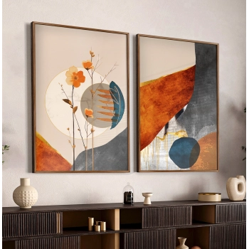 Quadro Decorativo Duo Boho Flor da Terra
