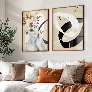 Quadro Decorativo Duo Mulher Baunilha