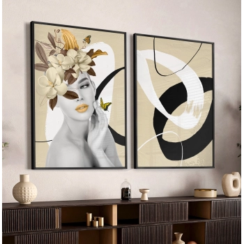 Quadro Decorativo Duo Mulher Baunilha