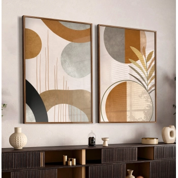 Quadro Decorativo Duo Boho Marrom