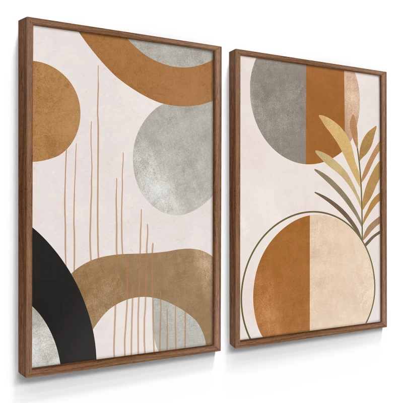 Quadro Decorativo Duo Boho Marrom Quadro Decorativo Duo Boho Marrom
