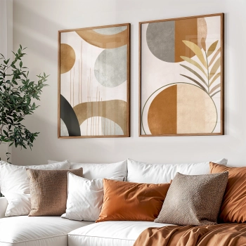 Quadro Decorativo Duo Boho Marrom